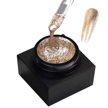 Glitter gel สำหรับตกแต่งเล็บกากเพชรแน่นเกลี่ยง่าย สีโรสโกลด์