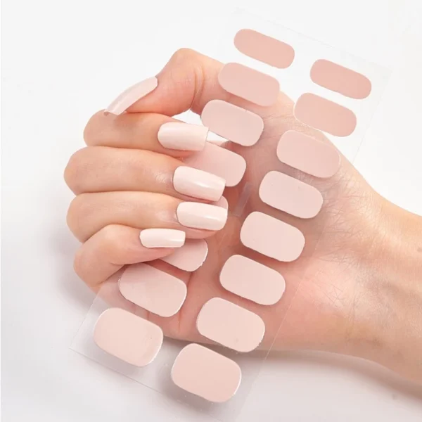 สติ๊กเกอร์ติดเล็บสีพื้น สไตล์เกาหลีสำหรับตกแต่งเล็บ